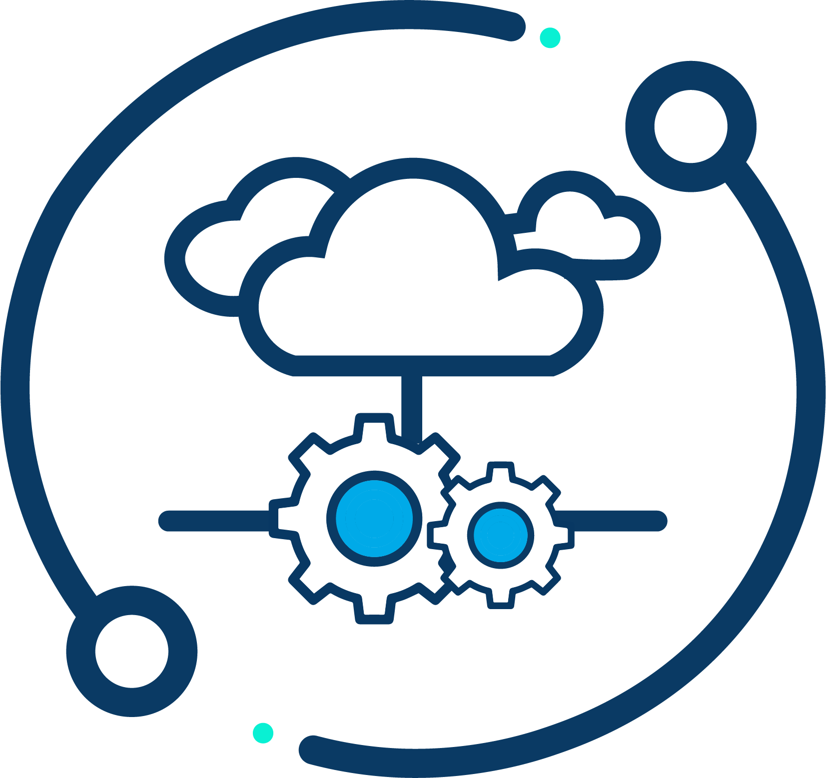 abstract icon for cloud services